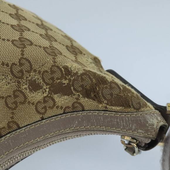 GUCCI Sherry Line GG Canvas Shoulder Bag Beige Gray Pink - Picture 7 of 16